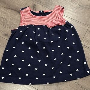 Just One You 9 Months Heart Tank Tunic Top Patriotic Colors